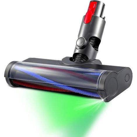 Nettoyeur de tête de moteur à dégagement rapide de rechange pour Dyson V7 V8 V10 V11 V12 V15 avec lumières LED vertes de détection de poussière, tête d'entraînement direct pour planchers, tapis et (1/5)