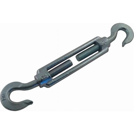 Standard cage turnbuckle, zinc-plated steel, 2 hooks Ø12 mm - TCC12E