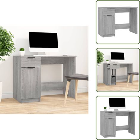 Bureau Sonoma gris 100x50x75 cm Bois d'ingénierie - Bureau - Meuble De Bureau - Bureau Informatique - Table Ordinateur - Bureau Moderne