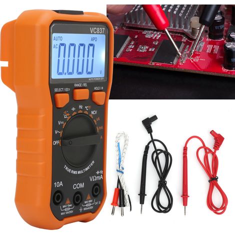 Multimètre numérique automatique VC837 Vici 6000 NCV True RMS avec lampe torche (1/5)
