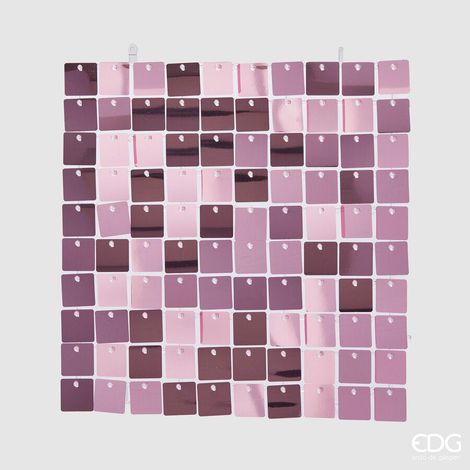 EDG Enzo De Gasperi Tenda Natale Glitter Quadrato  30 x 30 Cm Rose Gold