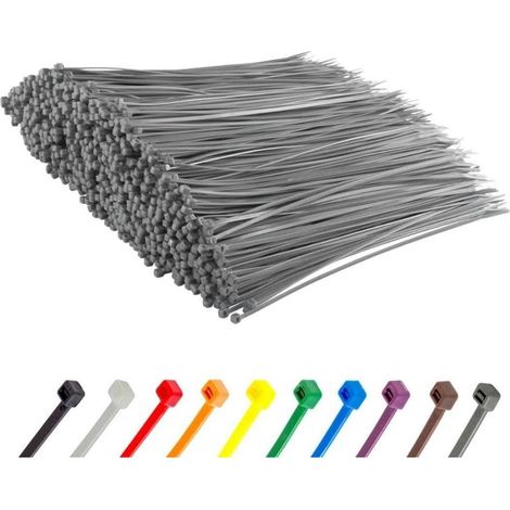 Kabelbinder 1000 Stück 22,2kg Zugfestigkeit UV 200 mm x 4,8 mm Silber (1/5)