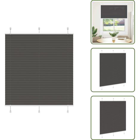 vidaXL Plissee Schwarz 120x150 cm Stoffbreite 119,4 cm Polyester (1/5)