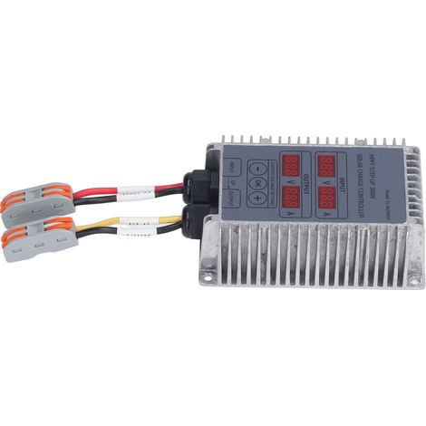 Contrôleur de charge solaire MPPT Boost, tension réglable, étanche, avec affichage, 24-85 V, 300 W (1/5)