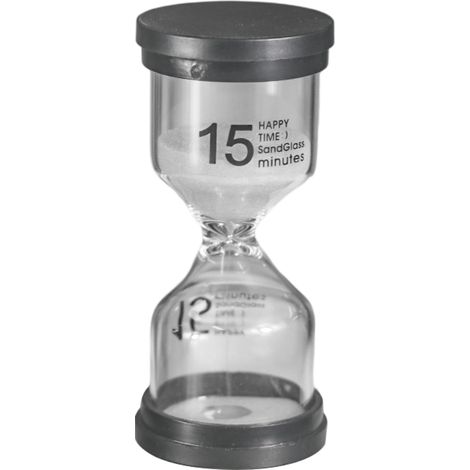 Sablier noir de 1/3/5 minutes, cadeau pour la maternelle, petit sablier à brosser, minuteur, décoration créative, ornements