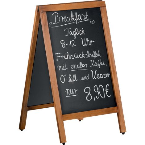 Tableau menu - Bois/PEHD - 600x800mm - Pour craie/marqueur - Saro