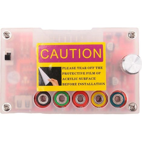 Carte de dérivation d'alimentation ATX 24 broches avec régulateur de tension à boîtier acrylique --- (1/5)