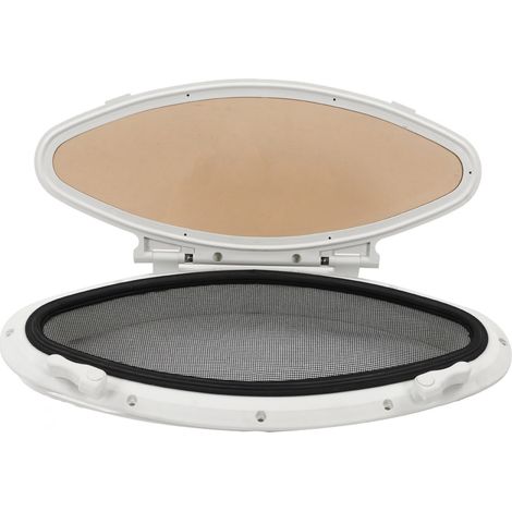 Hublot ovale anti-UV étanche 470x210mm avec moustiquaire, poignée de commande pour bateau, yacht, camping-car (1/5)