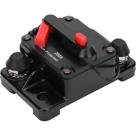 Disjoncteur à réarmement automatique, porte-fusible en cuivre étanche, interrupteur automatique rouge, 12-42 V CC, 200 A (1/5)