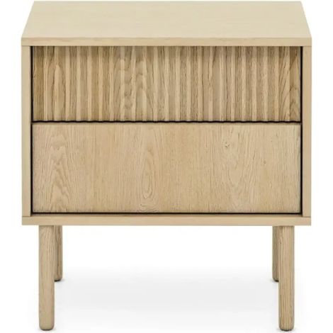 LORELLA - Table de chevet 53 cm en chêne cremona - Chêne clair (1/5)