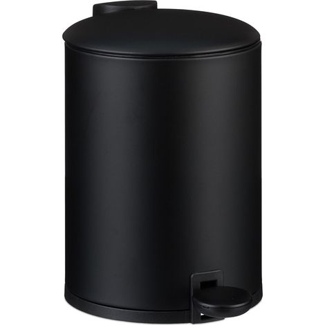 Soft close 3l bathroom bin with foot pedal