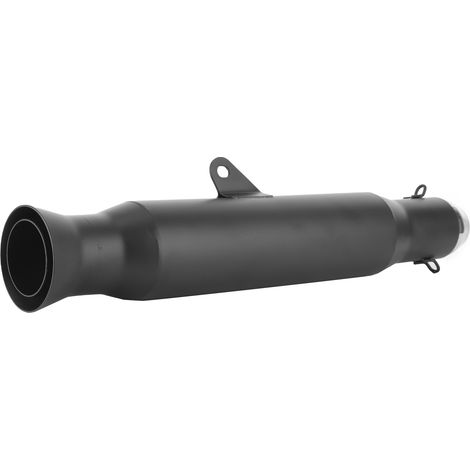 Tube d'échappement de 1,5 à 2 pouces pour moto de style GP Racing, en acier inoxydable, universel, noir (1/5)