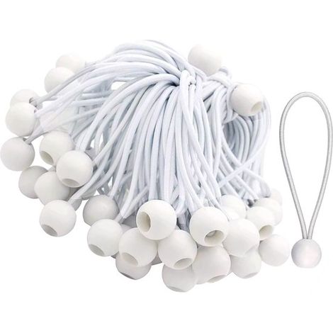 Élastique blanc pour tente de réception - Lot de 25 pièces (1/2)