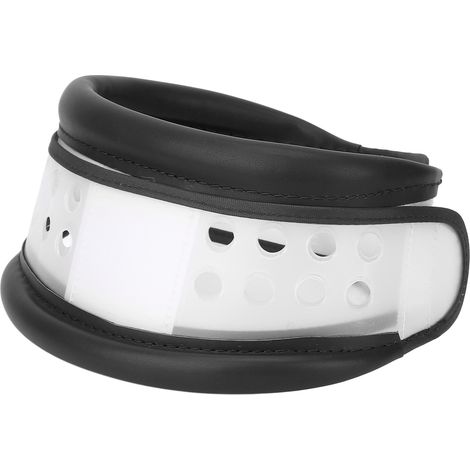 Collier cervical réglable en hauteur, respirant, avec fixation de la colonne cervicale et soutien du cou pour hommes et femmes, noir, taille M