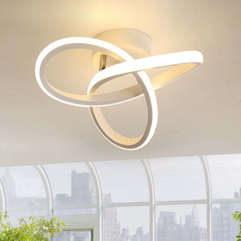 Plafonnier LED, Lustre LED basse consommation, Plafonnier moderne 20 W, Luminaire d'allée LED design, Blanc chaud 3000 K (1/5)