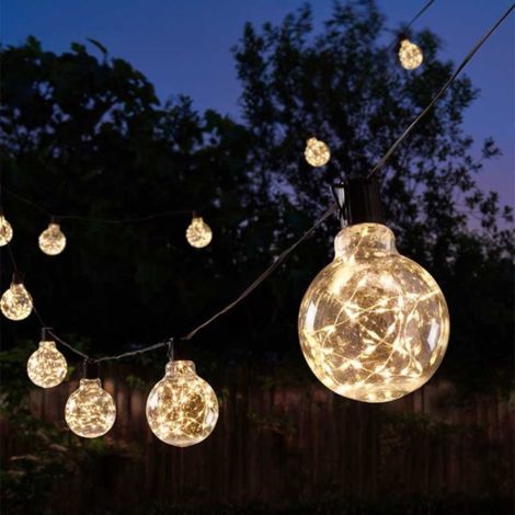 9.5m Set of 20 Connectable Galaxy Festoon Firefly String Lights with Warm White LEDs (1/2)