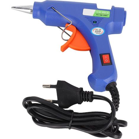 Pistolet à colle chaude 20W DIY universel, outil électrique professionnel à chauffe rapide, fait main, 110-240V avec prise UE (1/5)