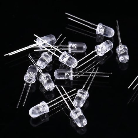 Lot de 300 diodes LED 3mm et 5mm blanc jaune rouge bleu vert assorties pour éclairage électronique (1/5)