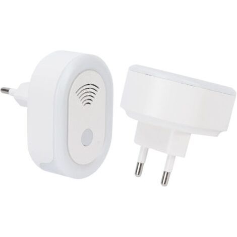 Contrôleur d'élimination des acariens par ultrasons, 2 pièces (réglementation européenne), prise directe pour l'élimination des acariens par ultrasons dans la chambre à coucher (1/4)