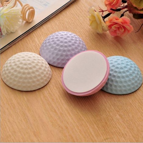 Tapis Anti-collision en caoutchouc pour balle de Golf, 1 pièce, Protection d'angle de Table, protecteur mural rond, poignée de porte auto-adhésive, bouchon de Protection blanc (1/5)