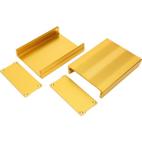 Boîtier de contrôleur en alliage d'aluminium sablé, dimensions 35x76x100 mm, modèle split, emballage en mousse de protection, teintes pouvant varier légèrement. (1/5)