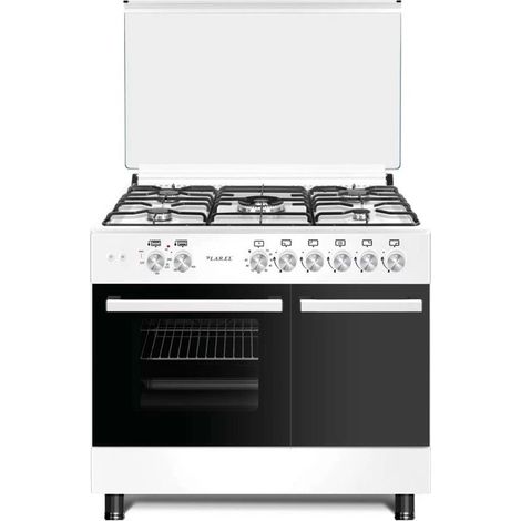Cucina Larel 5 fuochi a gas 90×60 Forno a gas porta bombola Bianco L90BT5GB (1/3)