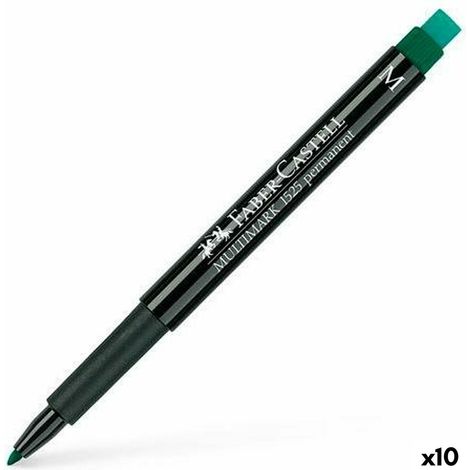 Faber - castell rotulador permanente multimark punta media verde -10 unidades- (1/2)