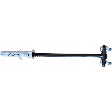 Soporte de pared de protección contra rayos para terminales de aire y cable Fi 12 L -160mm NEGRO (1/3)