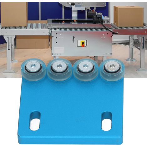Roue auxiliaire bleue à plaque étroite pour plaquer les chants, empêchant les déviations d'alimentation  accessoires pour plaqueuse de chants : 4 roues (1/5)