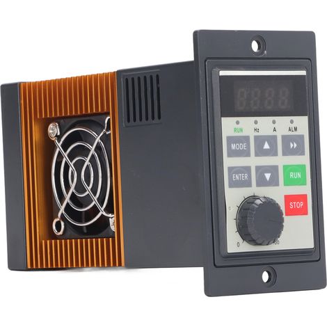 Convertisseur de fréquence 0,4 kW, entrée monophasée 220 V, sortie triphasée, variateur de vitesse pour moteur (1/5)