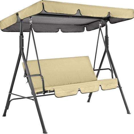 Housse de protection d'extérieurpour Balancelle Jardin Canopée pour Remplacement lAuvent Balançoire Extérieure 150×50× 10cm Beige (1/5)