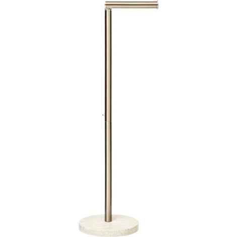 5Five Simply Smart – Dérouleur papier WC 59cm beige – Finition polyrésine et acier inoxydable – Capacité 6 rouleaux – Dimensions D. 15,5 x H. 59,5 cm (1/5)