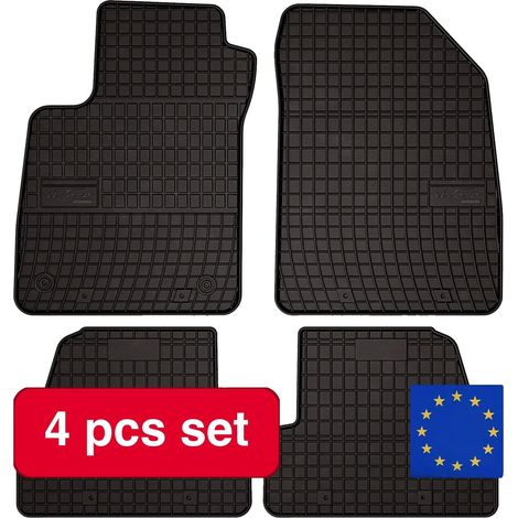 Alfombrillas de goma, ajuste específico para el modelo, fáciles de limpiar, negras. (1/5)