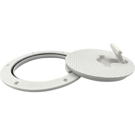 15 cm round plastic deck cover with rotating handle, toolbox cover, porthole cover, ship and yacht fittings--DTEKGAZ