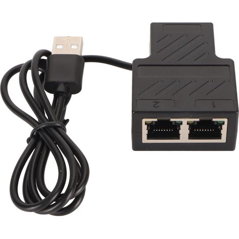 Répartiteur Ethernet 100M 1 vers 2 broches plaquées or, blindage, gaine PVC robuste, pour hub ADSL, commutateur et routeur TV (1/5)