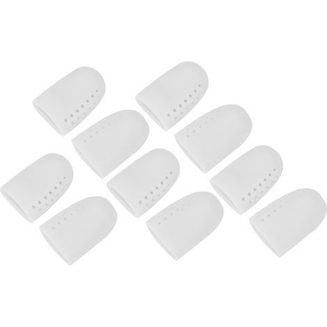 10 Paires Protège-Gros Orteil SEBS Respirant Anti-Ampoule Soulagement Douleur Réutilisable Séparateur d'Ortails Blanc (1/5)