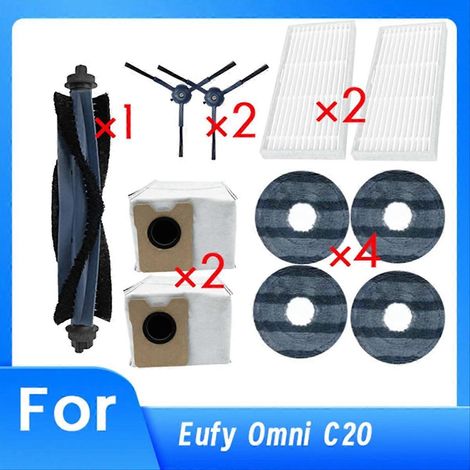 Pour Omni C20 accessoires d'aspirateur pièces de rechange brosse principale et latérale serpillière filtre sacs à poussière (1/5)