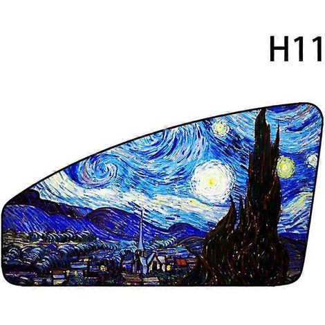 Pare-soleil magnétique pour voiture, motif dessin animé créatif, rideau pare-soleil pour vitre de voiture, protection UV, visière pare-soleil thermique, côté droit H11 (1/5)