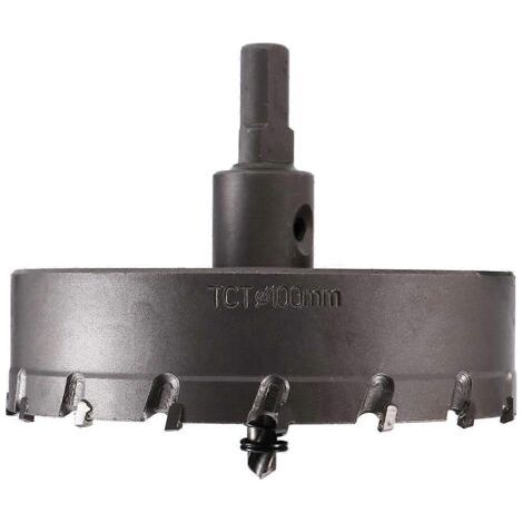 Scie cloche en alliage dur de 100 mm, scie cloche allongée pour métal, fer et bois (1/5)