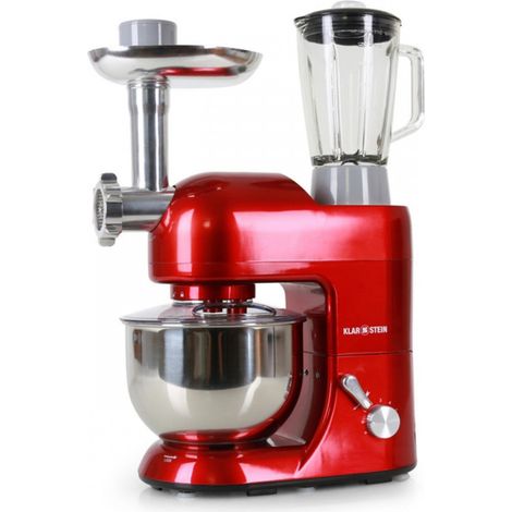 Klarstein Lucia Rossa 10006254 - Robot Da Cucina con Tritacarne, Mixer, 1200 W, 1,5 Lt., 6 Velocità (1/5)