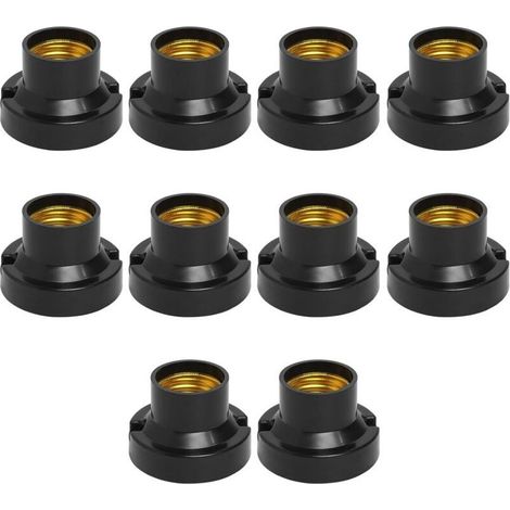 10 Pcs Douille Ampoule Plafond E27 à Visser de Chantier, Base Plafonnier Culot E27, Support de Lampe Plafonnier a Encastrer, pour Ampoules à Incandescence, Lampes Halogènes (1/5)