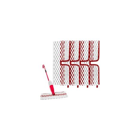 4 Pièces Recharge pour Vileda o-cedar ProMist MAX, 100% Serpillere Microfibre pour Balai, Réutilisable, pour Convient à Tout Type de Sols