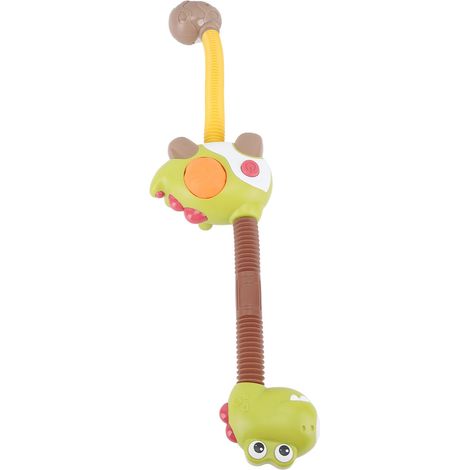 Baby-Badespielzeug, dinosaurierförmiger Wasserstrahlkopf mit Saugnapf für Badewanne und Dusche. (1/5)