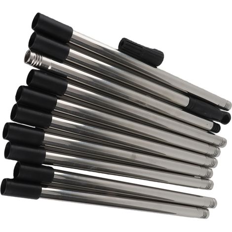 Perche d'extension pour rouleau à peinture en acier inoxydable de 4 m (13,1 pi), composée de 10 segments détachables et d'un adaptateur conique, pour outils de peinture et de nettoyage. (1/5)
