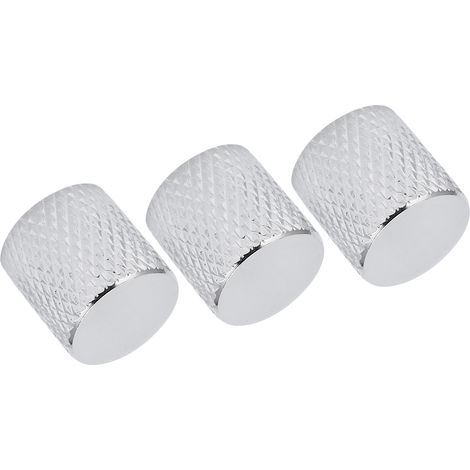 Kit de 3 boutons de contrôle guitare, volume et tonalité, argentés - pièces de rechange pour guitare électrique. (1/5)