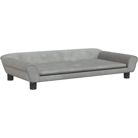 Panier pour chien gris clair, 100x50x21 cm, velours.