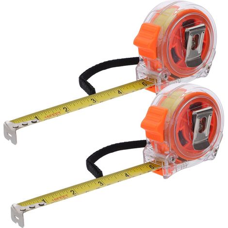 Holibanna Lot de 2 Rubans à Mesurer Transparents 5 M X 19 MM Métrique et Impérial Mètre Ruban Souple Rétractable Outil de Mesure Précis pour Bricolage et Travaux Manuels (1/5)
