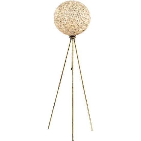 Stehlampe D BY M.RED Gold - Metall - Jute-Schirm - Boho-Stil (1/4)