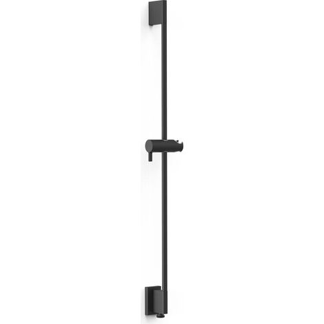 Barre coulissante pour douche avec arrivée d'eau murale Noir mat - TRES 03493199NM (1/2)