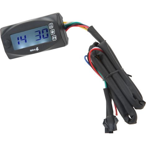 Jauge de tension et température moto DC12V, écran LCD bleu étanche, indicateur universel pour motard 22mm/0.86in, thermomètre voltmètre motocyclette (1/5)